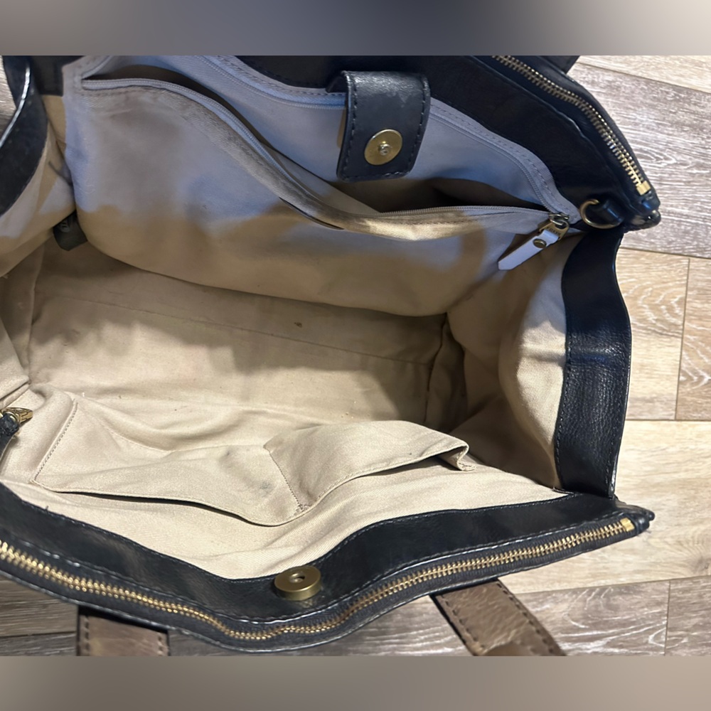 Fossil Tri-color Leather Tote - Picture 6 of 10